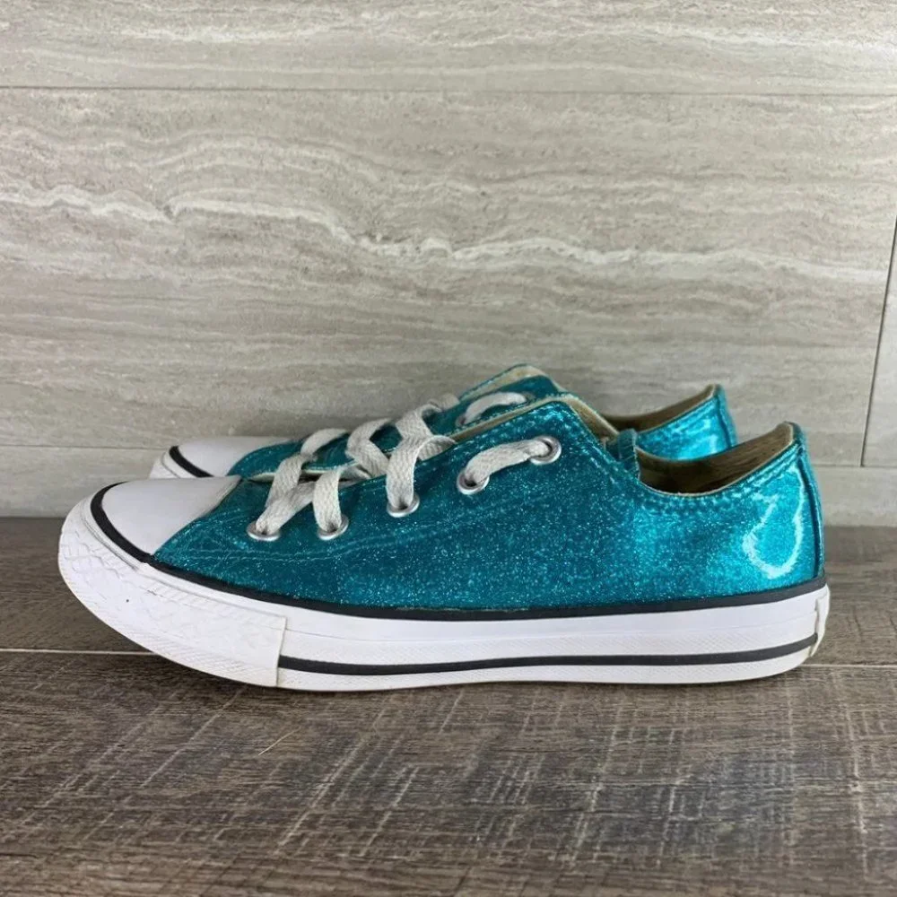 Girls Youth Converse All Star Glitter Sneaker - Picture 6 of 9